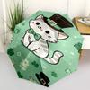 1pc cat shamrock umbrella automatic open/close, 8-Rib Durable Frame, Compact Folding Design, Ideal Birthday/Holiday Gift  1150A