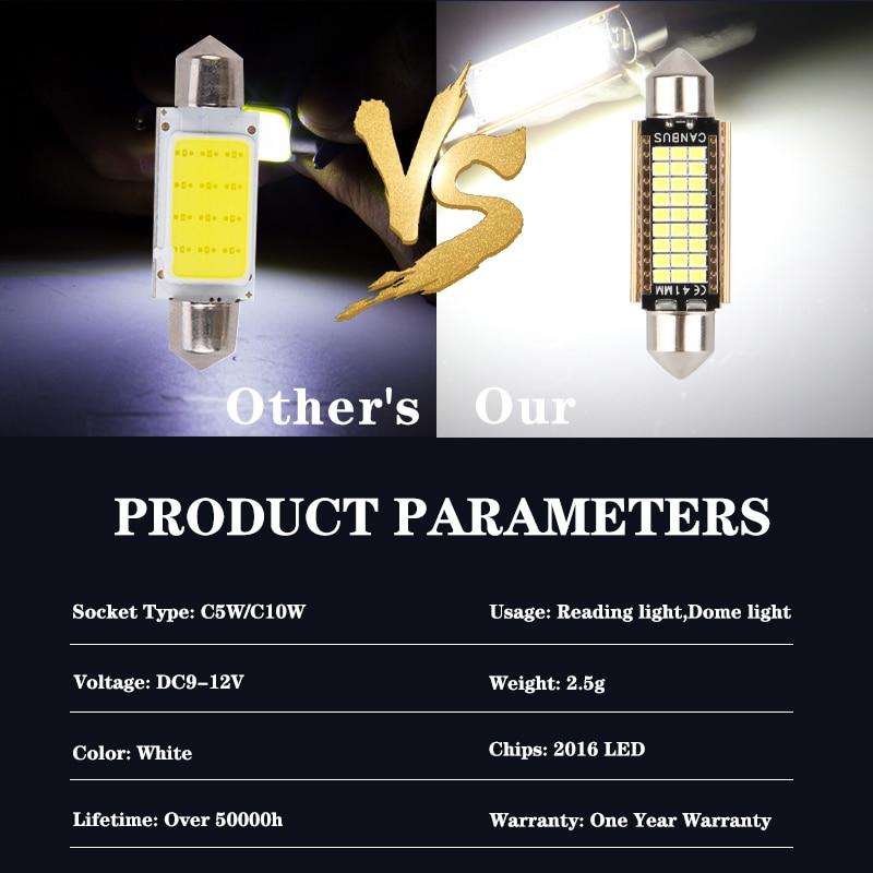 4pcs C5W LED Car Light Bulb 31mm 36mm 39mm 41mm Golden Style Festoon Anodized Aluminum Auto Interior Lamp Dome Read Door