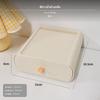 2tier Drawer Desktop Storage Box, Stackable Organizer, Office Dorm 3L Yellowx1 Whitex2