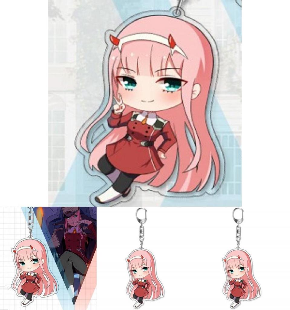 Ditf Darling In The Franxx Keyring Zero Two 002 Acrylic Keychain Premium Quality Gift For Anime Lovers