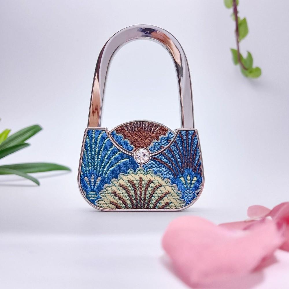 New Foldable Handbag Hook Cute Shape Portable Folding Bag Hook Alloy Material Lovely Design Purse Hanger Holder Home Decoration