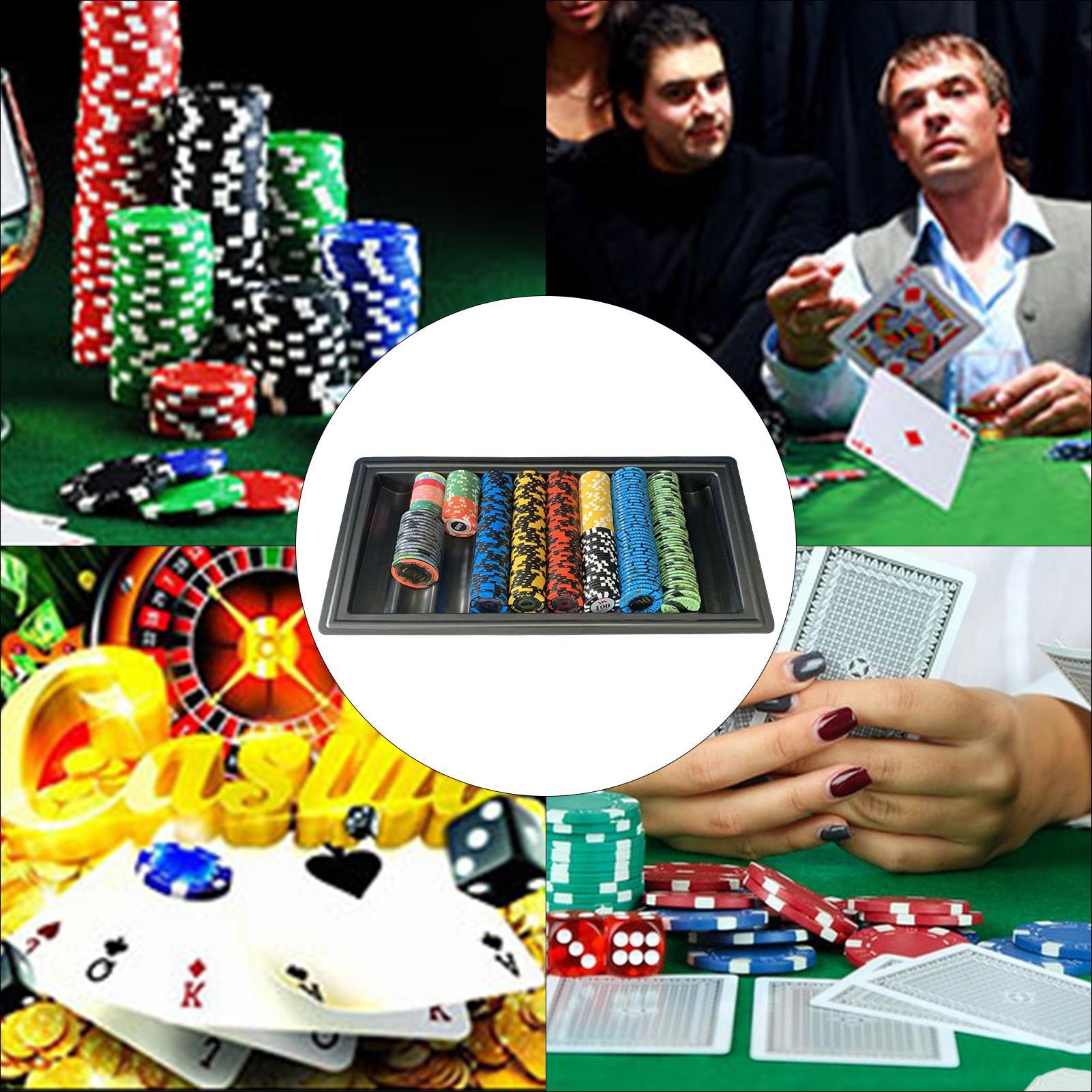 Texas Poker Table Chip Board Game Table Accessories Tray Chip Box Chip Rack Storage Box Casino Chips for 39/40/43/45mm Chips