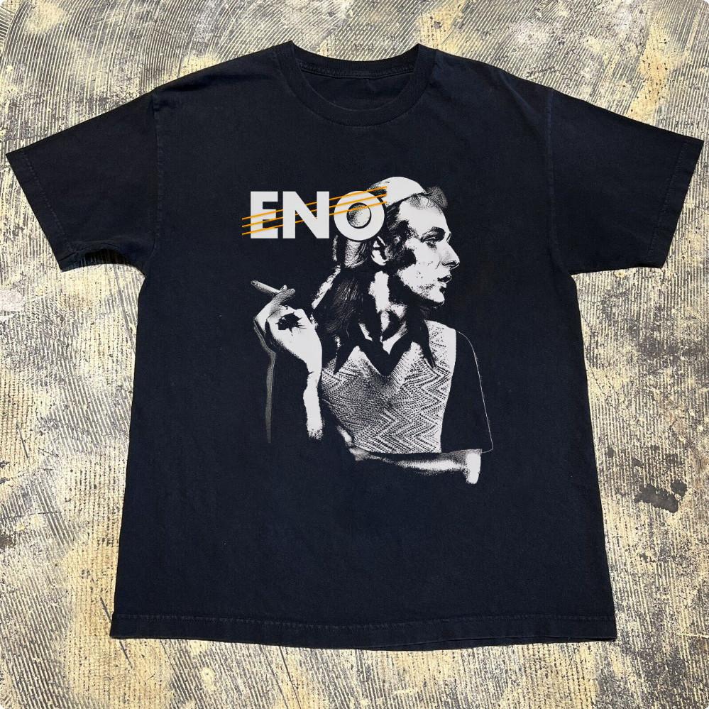 Collection Brian Eno T-shirt vtg White Cotton Full Size MD1378 Unisex T-Shirt S