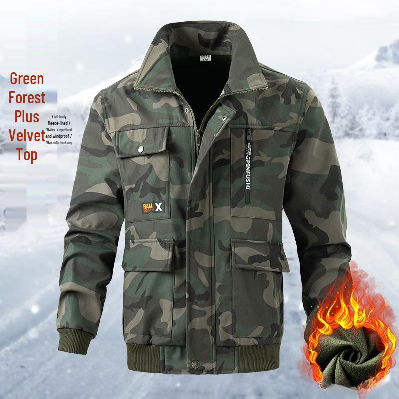 Taoli Xiansheng Fleece Lined Winter Windbreaker M-4XL