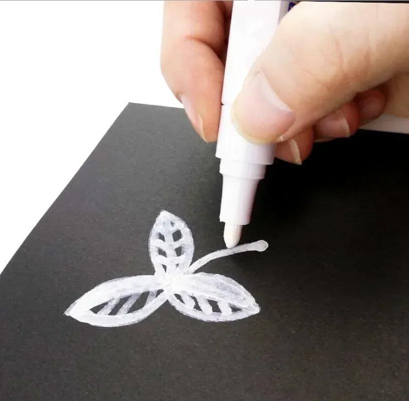 12 Stück/Set Weiß Wasserdicht Gummi Permanent Lackmarker Zubehör Stift Auto Reifenprofil Umweltfreundliche Reifenmalerei Schreibstifte