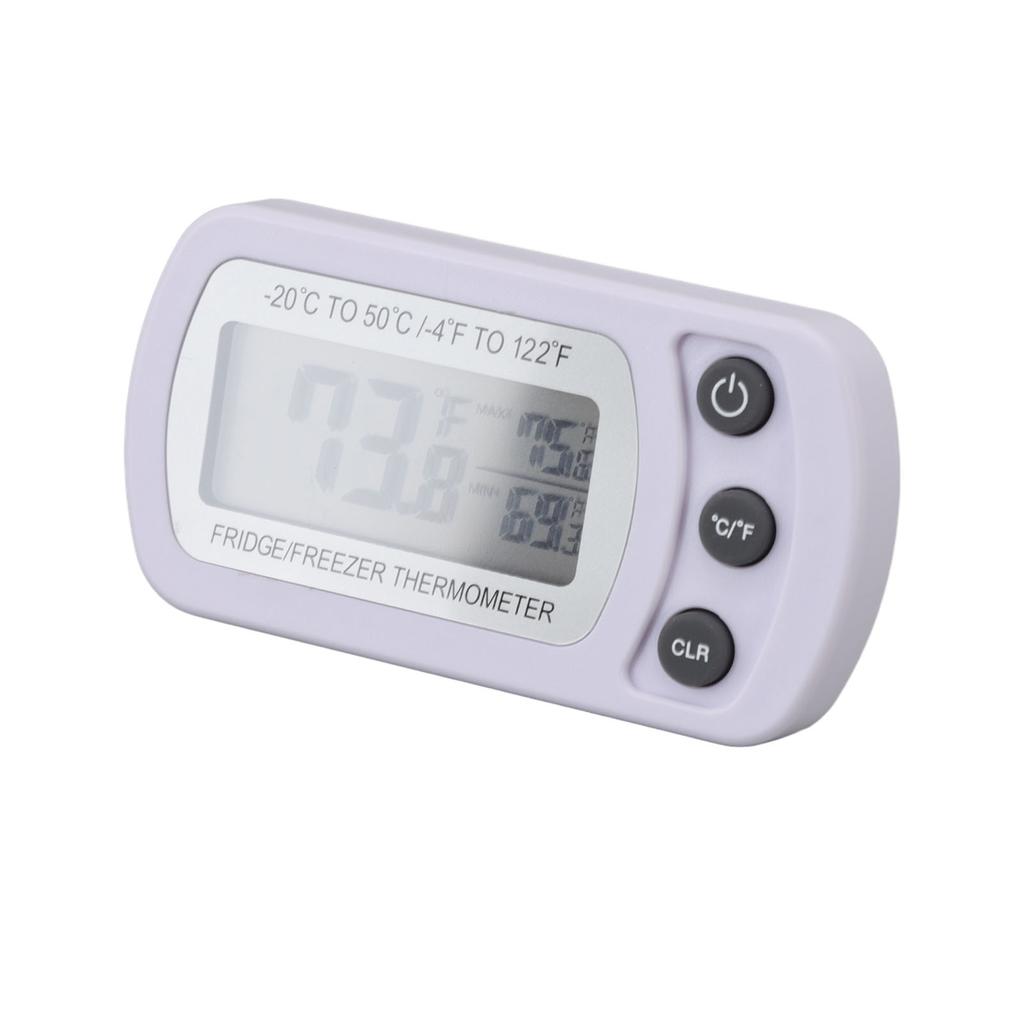 Refrigerator Thermometer Memory Function ABS Body White  degrees C  degrees F Switched Small Compact Digital