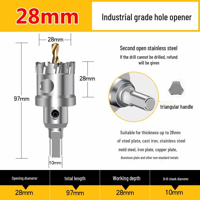 Stainless Steel Alloy Drill Bit for Wood & Metal Hole Expansion