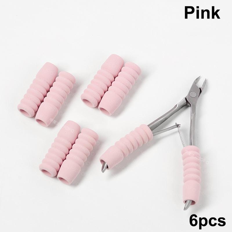 6 Pcs Nail Art Protective Sleeve Dead Skin Scissor Hand Cap Nipper Cover For Nail Cuticle Scissors Manicure Pedicure Tools Kit