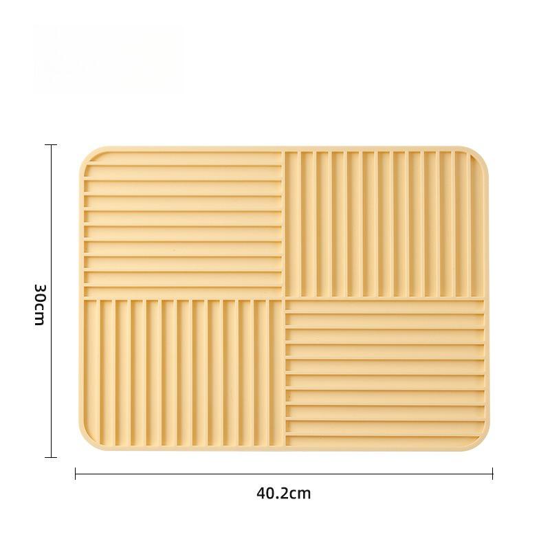 Silicone Thickened Insulated Drain Pad Kitchen Protective Countertop Anti-Slip High-Temperature Anti-Scalding Pad