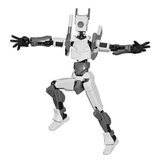 

Робот Фигурка с Аксессуарами Подвижные Суставы Модель Робота Игрушка Шарнирная Фигурка Манекен Украшение для Дома и Офиса Орнамент A