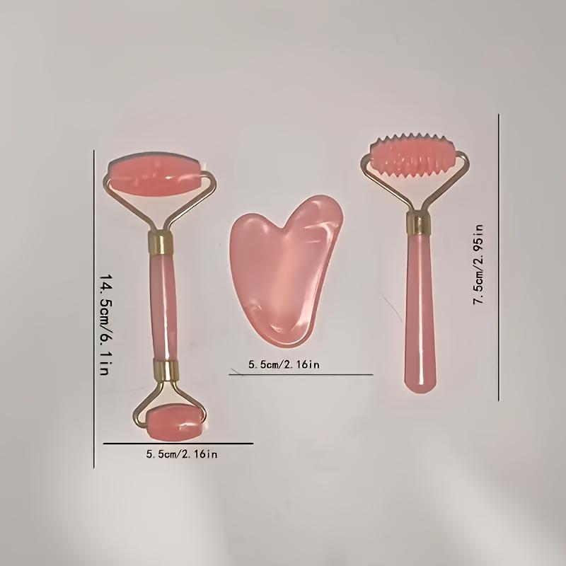 3Pcs Gua Sha Scraper Board Roller Massage Guasha for Face Neck Skin Lifting Wrinkle Remover Beauty Face Care SPA Massage Set