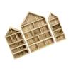 3Pcs Wooden Boxes Shelves Wall Storage Rack for Miniatures Medals Crafts