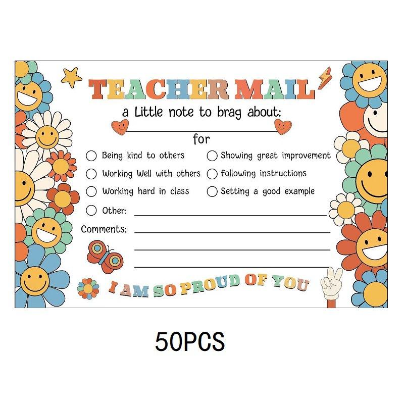 50 Cards, Email Cards, Greeting Cards, Teacher Classroom Supplies, Positive Behavior Incentives, Postcards, Blank Spaces Can Be Handwritten