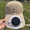 USB Charging Solar Fan Hat Quick Dry Full Mesh Hats Fashion Baseball Cap  Outdoor