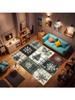 Area Rugs - Plaid Washable Carpet for Living Room Bedroom, Holiday Decor Christmas Rug, Christmas Tree Snowflake Winter Rug