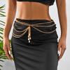 Sexy Multi-layer Imitation Pearl Waist Chain Belt for Women Gold Color Tassel Belly Chains Summer Beach Bikini Body Jewelry
