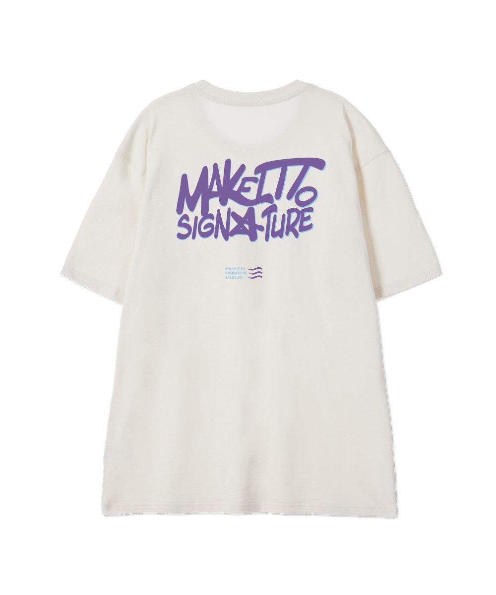 Make It Two [Graffiti2 Logo] Crew Neck Tee_Cream Xxl