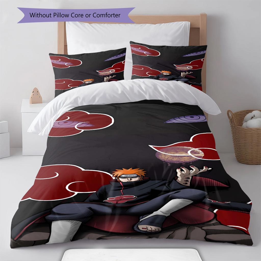 Cartoon Pattern Bedding Quilt Set Quilt Cover Pillowcase Home Decoration Birthday Gift (1 * duvet cover + 2 * pillowcase, without core)