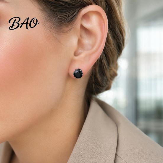 Versatile Stud Earrings 1 Pair Earrings, Four-Claw Cubic Zirconia Sparkling Ear Studs, Women for Daily Wear Jewelry Gift Alloy