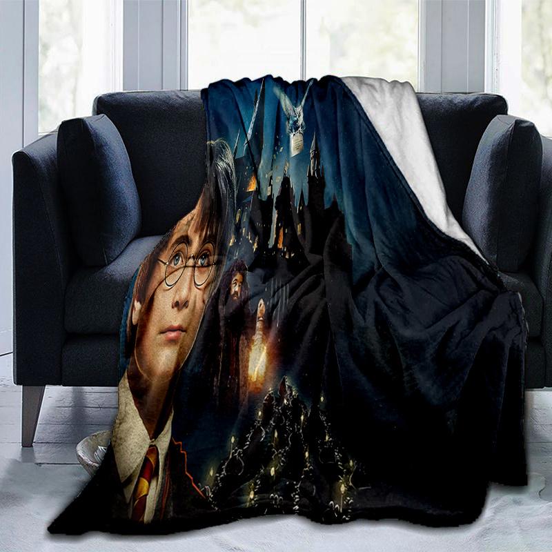 Harry Potter Hogwarts Adventure Poster PrintPrint Blanket, Soft Blanket For Sofa Office Bed And Travelling Daughter Birthday Gift Esj142
