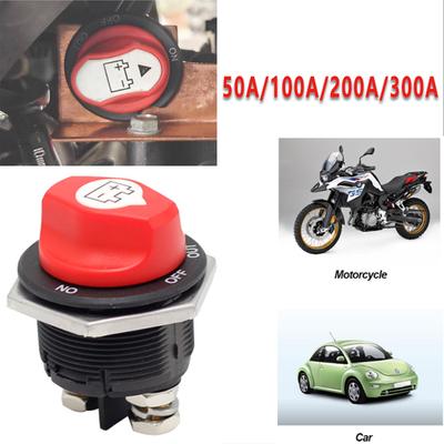 50A 100A 200A 300A Car Battery Disconnect Cut Off Kill Switch Rotary 12V 24V DC Power Isolator Auto Motorcycle Boat Accessories