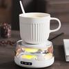 Coffee Mug Warmer Adjustable Temperature Coaster with Ambient Light Portable Drink Warmer Auto Shut-Off Anti-Slip Base Heated Mug Coaster