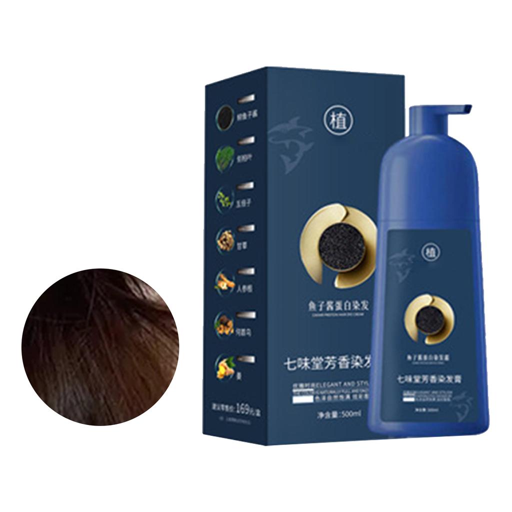 1 Piece Caviar Protein Hair Dye Natural Long Lasting Color Non Damaging Hair Color Kit with Tender Care for Women Men Styling Accessories