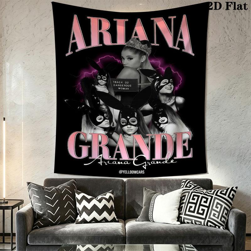 Ariana Grande Glow Wall Hanging Printed Fabric Blanket Decorative Tapestries for Bedroom Living Room Home Decor