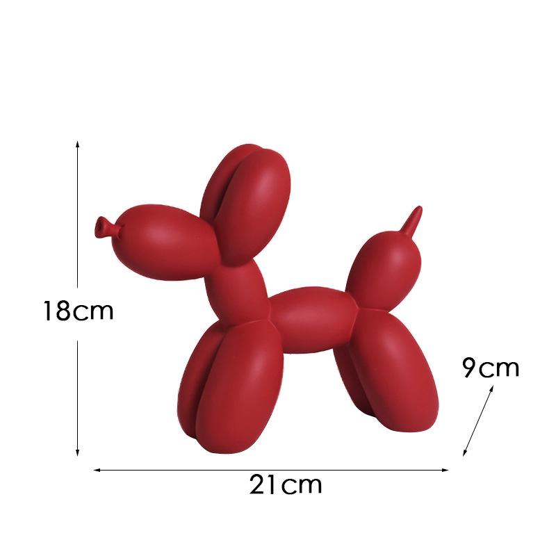 Golden Balloon Dog Resin Ornament for Home, Office, & Living Room Decor