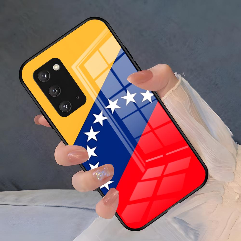 Venezuela Flag Phone Case For Samsung A25 A13 A33 5G A54 A36 A35 A56 A52 A14 Shockproof Glass Cover