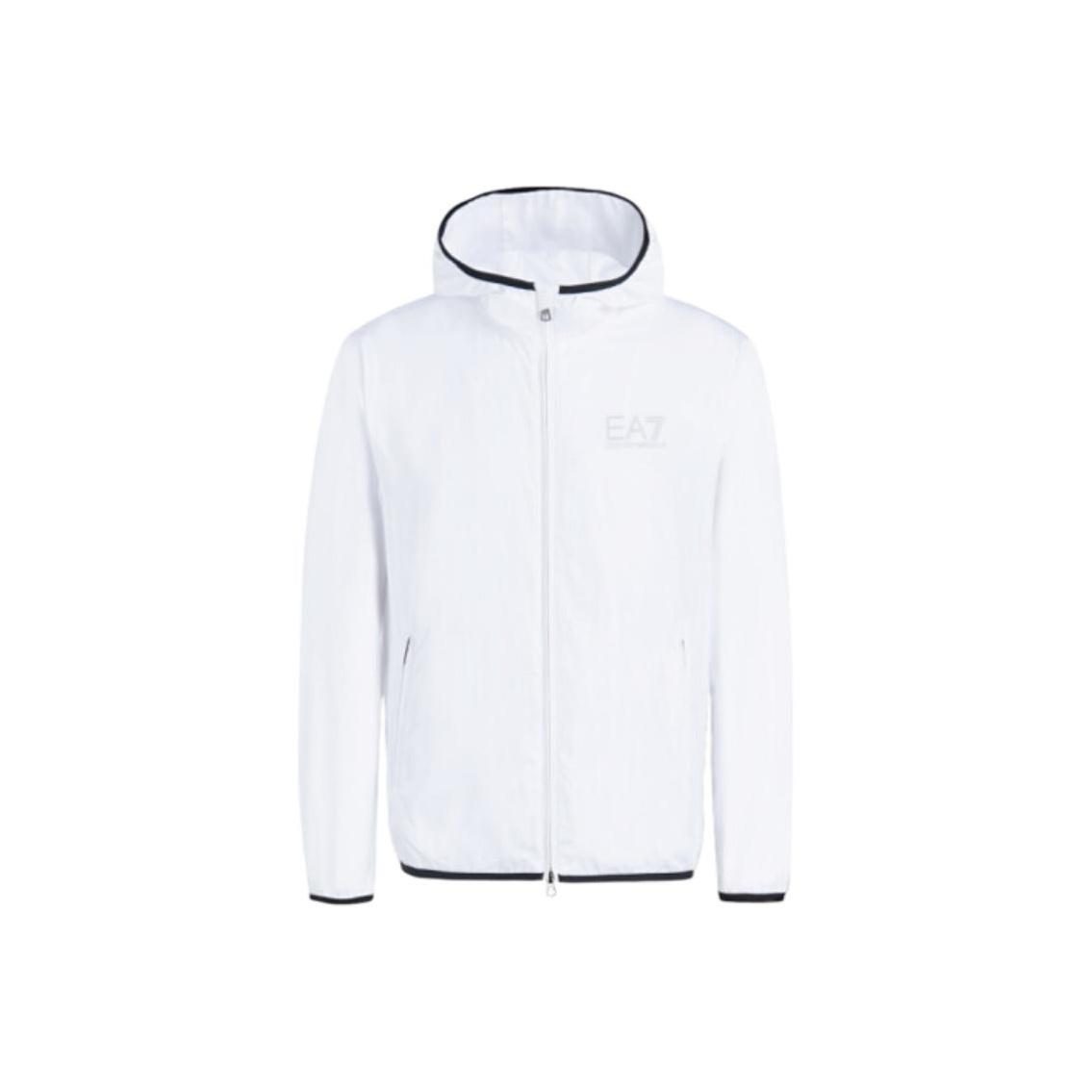 Emporio Armani Effen Kleur Met Capuchon Lange Mouwen Sweatshirt Heren tops Wit 8NPB04-PNN7Z-1100 XXXL white