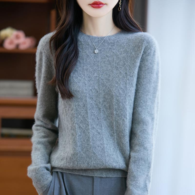 Dámský kašmírový svetr Kašmír Qinghe 30% kašmír 70% vlna podzimní a zimní pulovr hřejivý a módní