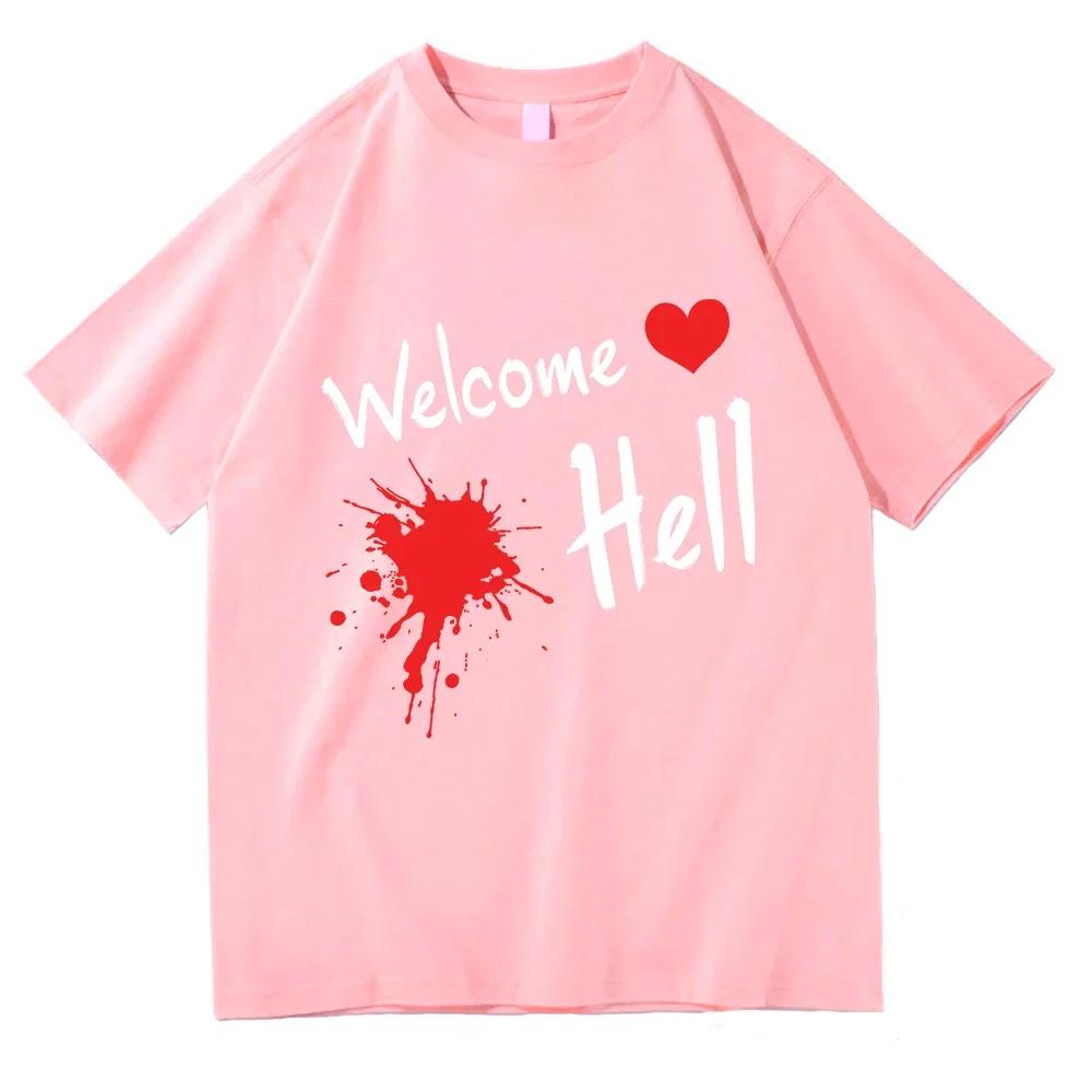 Anime TouHou Project Willkommen Hölle T-Shirt 2025 Damen Kleidung Harajuku Kleidung Sommer Tops Unisex Grafik T-Shirts