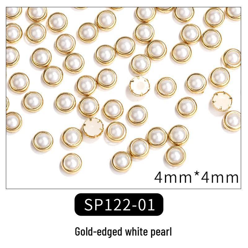 Strass & Perle Miste per Unghie con Fondo Piatto - 100 pz