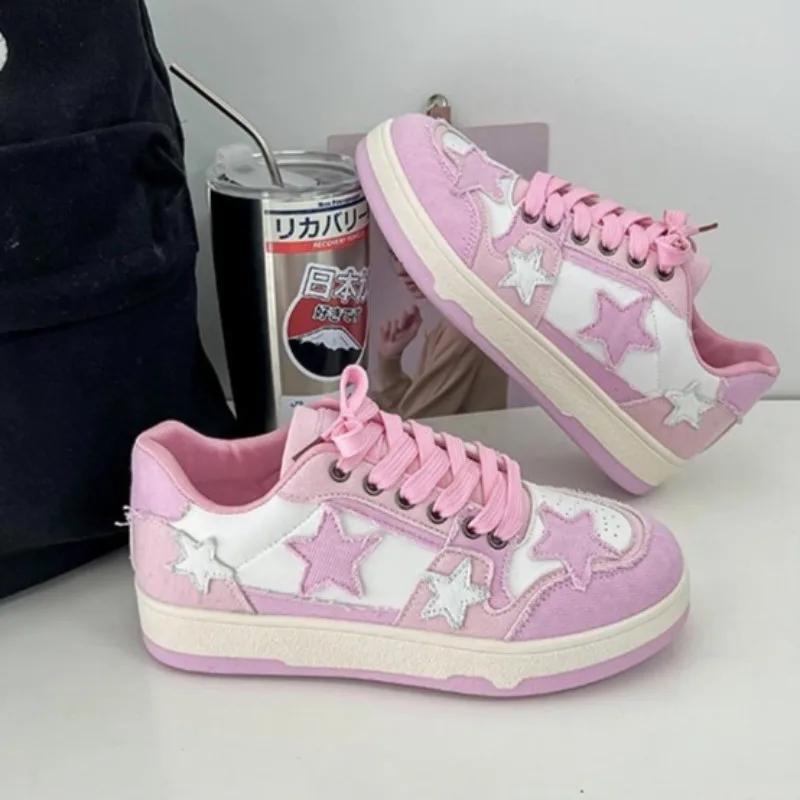 Designer Women's Sneakers Fashion Street Skateboard Shoes Luxury Brand Casual Shoes for Women Lace Up Flats Zapatillas De Mujer