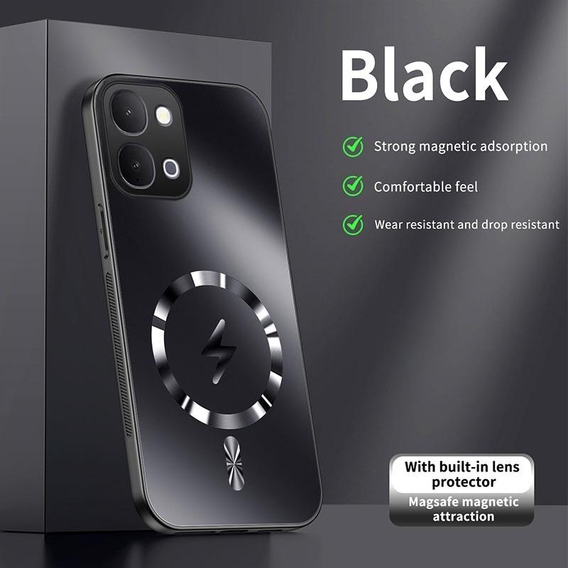 For Vivo Y31D Y31D Pro Case Integrated Magnetic Light-absorbing Fashion Ice Image Frosted Surface Shock Absorption Box