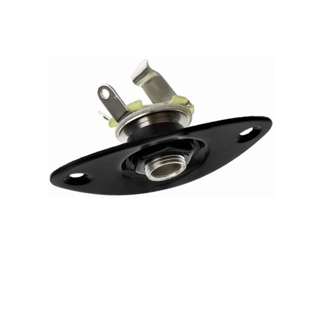 1 pcs Oval Jack Plug Socket for Guitars Electric Chrome Electric Bass Guitar