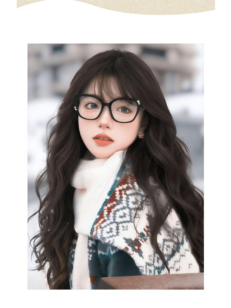 Women's Youthful Egg Curl Long Curly Wig - Natural, Fluffy, Medium Length