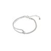 S925 Sterling Silver Line Knotted Bracelet Women's Simple Fashion Temperament Bracelet Ins Niche Elegant Hand Jewelry