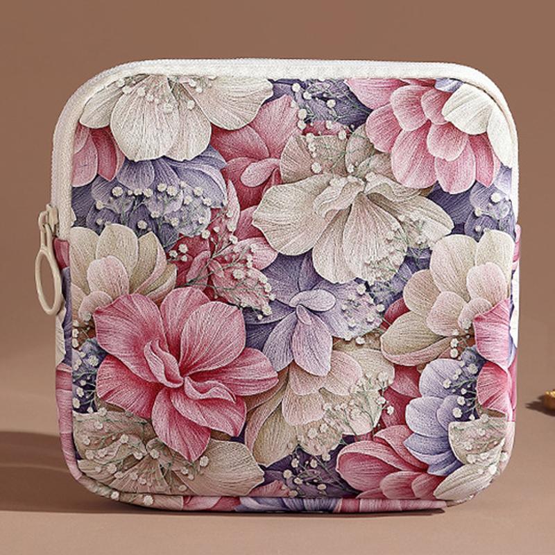 Creative PVC Sanitary Pads Bag Large Capacity Multipurpose Cosmetic Bag Portable Coin Purse Fashion Earphone Small Storage Bag