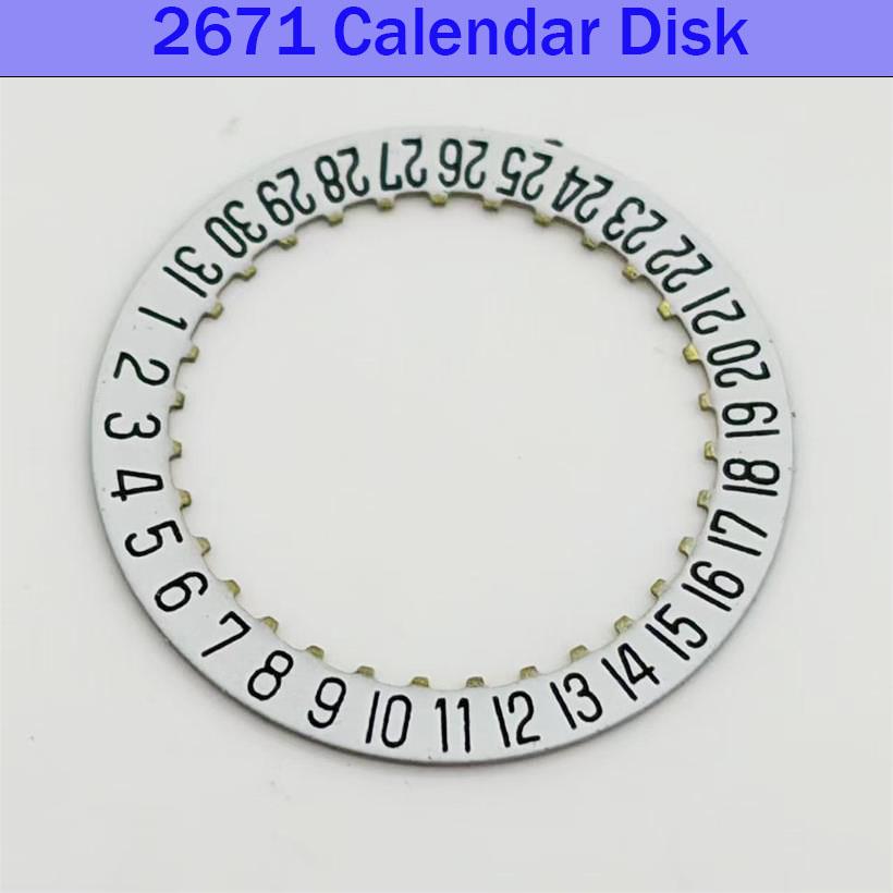 Suitable For ETA2671 Movement Calendar Disc 3 o clock 6 o clock Positions White Gold 2671 Calendar DiscWatch accessories