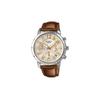 SHEEN Swarovski Crystal Bezel Date Display Quartz Movement Leather Strap Japanese and Korean Watch Women's Watch Gold Dial SHE-5024BL-9A