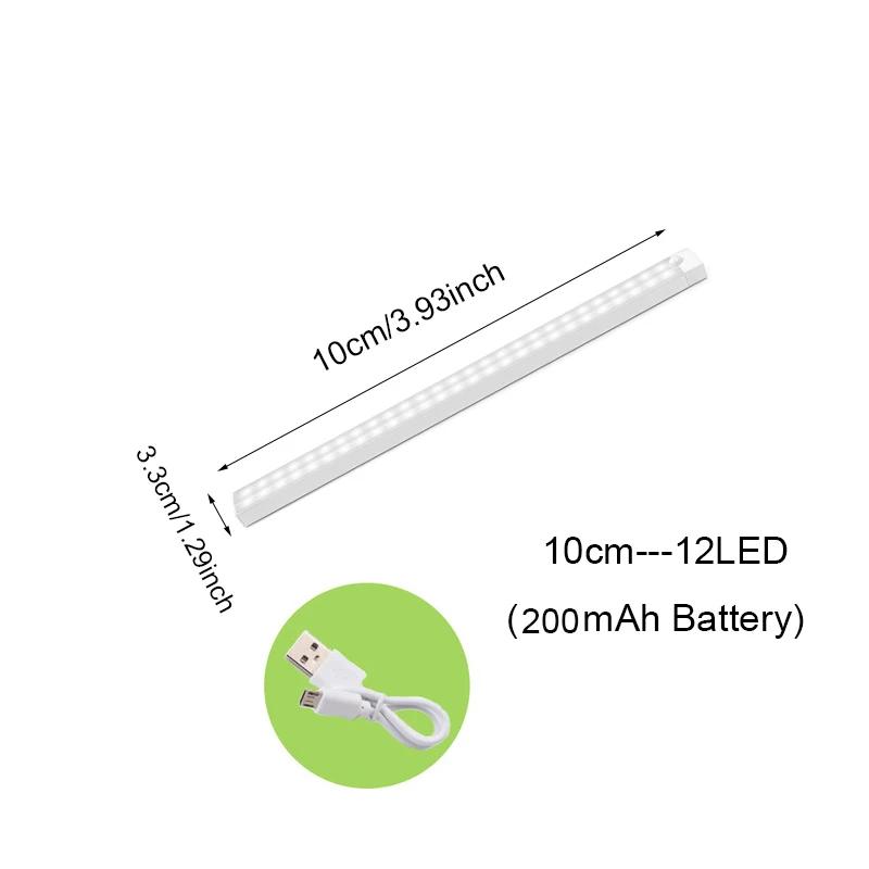 LEDs Under Cabinet Night Light USB Rechargeable Motion Sensor Closet Light Kitchen Bedroom Lighting Kitchen Wall Lamp