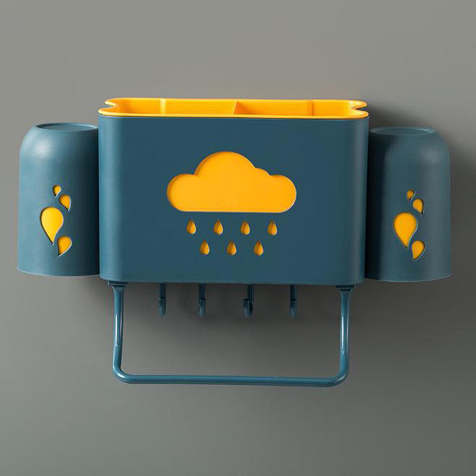 

Полка для держателя зубной пасты для кухни и ванной комнаты, водонепроницаемая, с рисунком дождя
