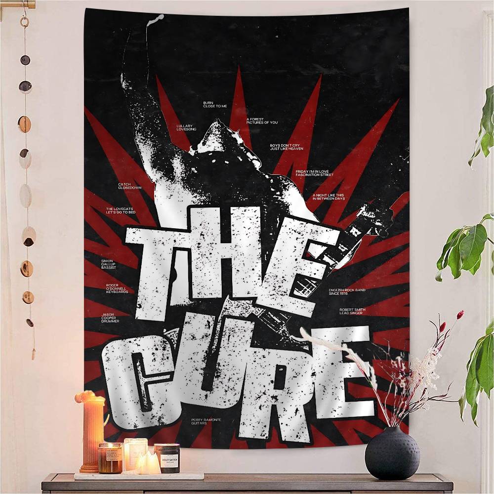 

The CCure Band Anime Tapestry Hanging Tarot Hippie Wall Rugs Dorm Wall Hanging Sheets 74x94cm(29x37in)