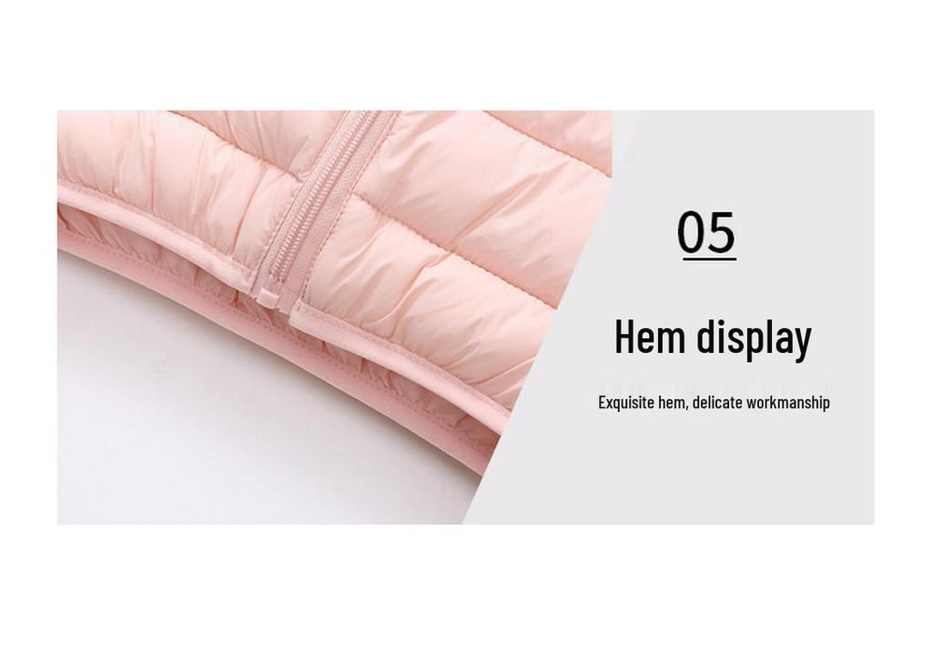 2026 Autumn-Winter Kids' Lightweight Down Cotton Vest - Boys & Girls Sleeveless, Warm, Versatile Korean Style Solid Color Cape