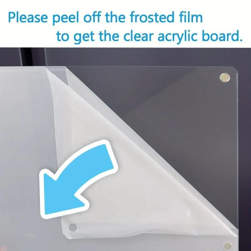 Transparent Fridge Magnets Acrylic Weekly Planner Board Rewritable Refrigerator Stickers Dry Erase Message Board Home Decoration