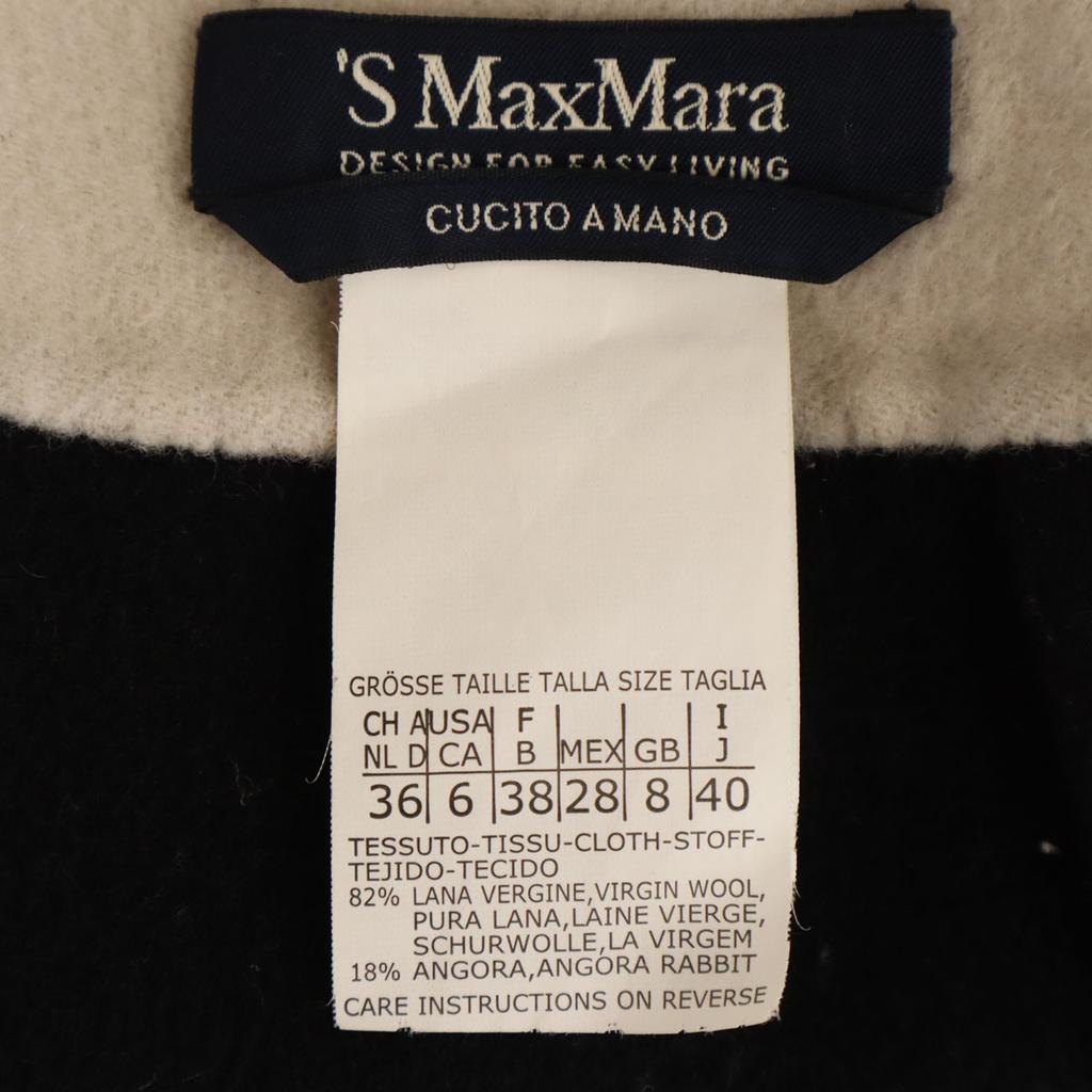 S Max Mara Flannel wool Mini skirt 40 black Women Used