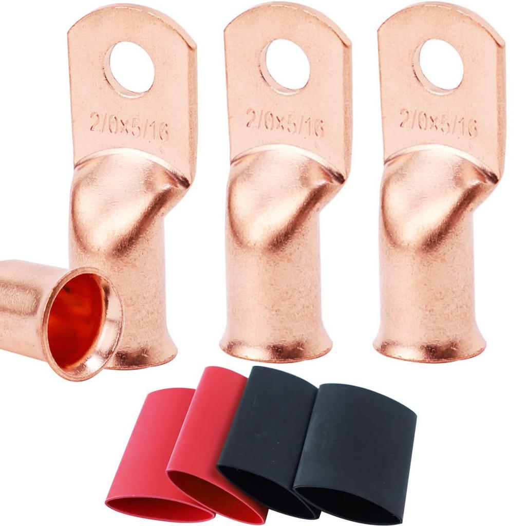 Cross-Border AWG Gold Copper Battery Terminal Connector Ring Cable