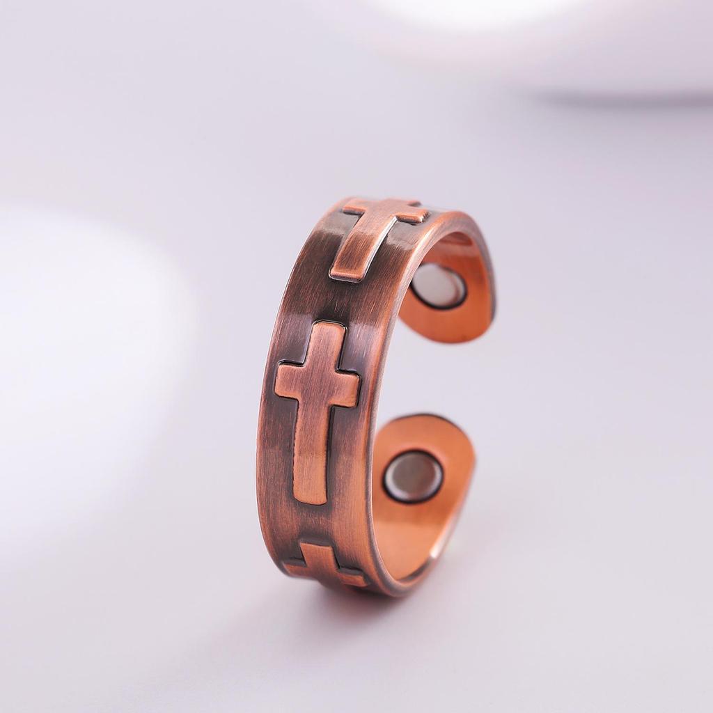 Men's Pure Copper Magnetic Cross Bracelet - Stylish & Simple Design